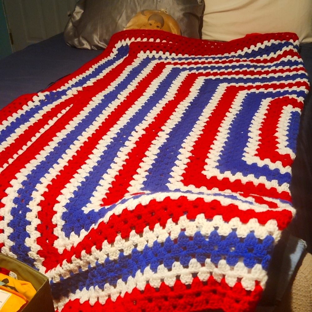 Red,white, and blue blanket